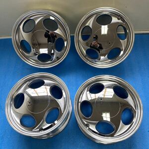 希少KMC WHEEL 15×6.5J off＋47 (実測)PCD：5H 114.3/100 日本製ホイール 4本セツト