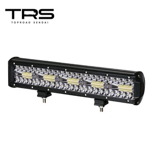 TRS LEDワークランプ 3列100灯 300W 15インチ 12/24V共用 6000K 防水 ホワイト IP67 326014