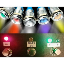 TRS LED 防水インジケータライト 6mm 12/24V共用 グリーン 2個セット パイロットライト 315194_画像4