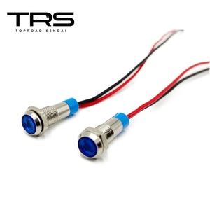 TRS LED 防水インジケータライト 6mm 12/24V共用 ブルー 2個セット パイロットライト 315191