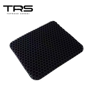 TRS ゲルクッション ブラック 42×36×厚3.5cm 黒カバー付 二重構造 無重力 380316