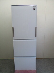 美品◆シャープ ◆SHARP 350L 冷凍冷蔵庫　２０２１年製　 3ドア どっちもドア SJ-GW35G 　ホワイト　ガラスドア 　説明書有り
