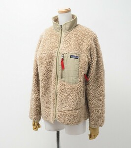 TG1572▼パタゴニア/patagonia*65558FA スタンドカラー ボアジャケット ジップアップ*キッズサイズL(12)*ベージュ系