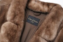 GO9038〇Clair de Lune BY EMBA/エンバ*Creole Mink*デミバフミンク*MINK*最高級毛皮*リアルファー*ファーコート*サイズFREE/M*ブラウン_画像3