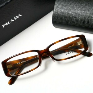 MF7102*未使用*PRADA プラダ*スクエア*フルリム*メガネ/眼鏡フレーム*VPR07M-N*53□16 135*トータスブラウン*イタリア製