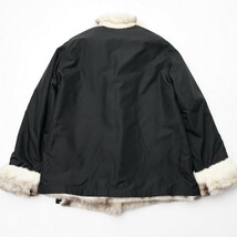 TG8787＝リバーシブル*MITSUKOSHI 三越*PARTINA TOKYO FUR*クロスミンク/MINK*最高級毛皮*リアルファー*ファーコート*アイボリー×茶/黒_画像5