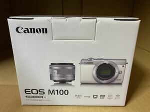 [未使用品]Canon EOS M100 EF-M15-45 IS STM レンズキット ホワイト キャノン ミラーレス一眼