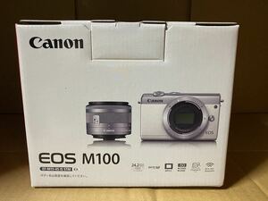 [新品]Canon EOS M100 EF-M15-45 IS STM レンズキット ホワイト キャノン ミラーレス一眼