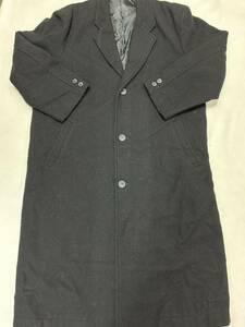 昭和レトロ　コート ブラック ロングコート 上着　サイズF　メンズ
