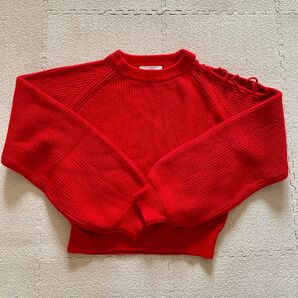 ニット セーター 赤色ニット
