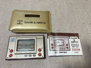 ニンテンドー NINTENDO MH-06 GAME＆WATCH MANHOLE マンホール ゲーム機 003JIHC16 カバー 説明書ありふ