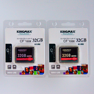 2枚セット【新品・未使用】台湾製 コンパクトフラッシュカード KINGMAX 32GB CF 