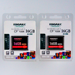 2枚セット【新品・未使用】台湾製 コンパクトフラッシュカード KINGMAX 16GB CF