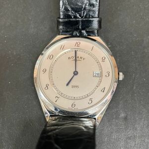 Y0307 スイス製 レア ROTARY ロータリー 腕時計 デイト メンズ腕時計 動作未確認 ジャンク