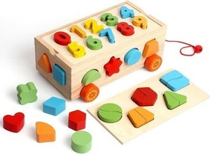 モンテッソーリ 知育玩具 立体パズル 木のおもちゃ