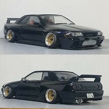 プラモデル 1/24 アオシマ R32 GTR スカイライン ワイドボディ 完成品 _画像1