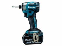 最新機種 新品 makita マキタ 充電式インパクトドライバ TD173DRGX 青 ブルー 18V 6.0Ah バッテリ(BL1860B)2本・充電器・ケース付き A93_画像1