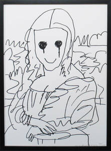 ★MADSAKI★「Coffee Break Drawing of Mona Lisa_P」 真作保証 人気のMADSAKI作品 本人サイン有り エディション有り 新額