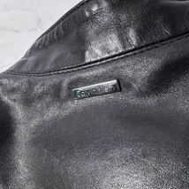 カルバンクライン ダブルライダースジャケット レザージャケット コート カウレザー 本革 ブラック 黒 M Calvin Klein メンズ 230525_画像8
