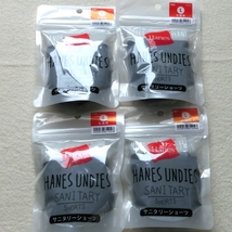 【L】Hanes　ウィメンズ サニタリーショーツ　４枚セット　【0147】HW6-P102Y　ブラック　UNDIES　生理用　黒_画像1