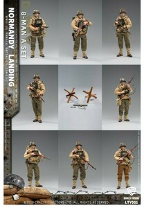 [Tbmodel ] Crazy Figure 1/12 フィギュア 第二次世界大戦 米陸軍 8人素体 ヘッド アクションフィギュア LTY001damtoys