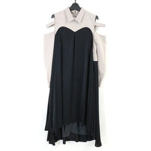 ha | za | ma 定価50,600円 20SS シャツとドレスの二重装 / ワンピース S ハザマ hazama