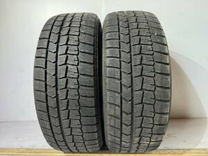 送料無料　A166 2018製 DUNLOP WINTER MAXX 205/55R16 91Q 中古　スタッドレスタイヤ　2本セット 7分山