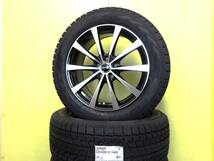 S3721 新品 国産 4本 235/55R18 100Q ヨコハマ アイスガード SUV G075 LE03 7.5J +38 黒 ブラック ポリッシュ ハリアー RAV4 ラブ4 NX 処分_画像1