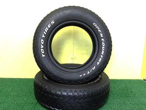 11513 中古 2本 215/70R16 100H トーヨー オープンカントリー A/T EX 2022年製 ホワイトレター AT 215 70 16 215-70-16 215/70/16