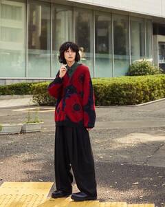 ラッドミュージシャン カーディガン モヘア ニット 花柄 19AW