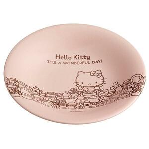  Hello Kitty ceramics made medium-sized dish 16cm Mino . Sanrio character ske-ta-