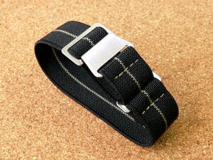 ♯MARINE-NATIONALE/MN-STRAPS！BLACK & KHAKI 22MM！MNストラップ！※ネコポス発送で全国どこでも送料無料！