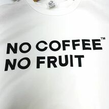 未使用品 /M/ NO COFFEE×FRUIT OF THE LOOM ホワイト 半袖Tシャツ ロゴ コラボ タグ メンズ レディース フルーツオブザルームノーコーヒー_画像8