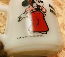 70' vintage Mickey&Minnie Federal Mug◆Disney◇ビンテージミッキー＆ミニーマウスマグ◇ディズニー昭和レトロ当時◇レアミルクグラス_画像7