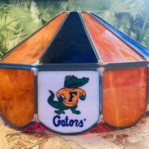 vintage Gators Florida University Tiffany like Stained Glass Desk Lamp Shade◇ビンテージフロリダゲーターズ当時◇NCAA◆◇◆USA古着の画像5