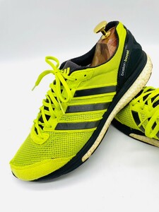 衝撃プライス！『最強の1足！』【adidas/アディゼロ ボストン/B44010】高級ランニングシューズ！セミソーライエロー/jp26.5cm！12.19