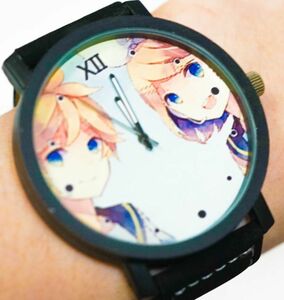 腕時計 アナログ オシャレ 初音ミク レン 2人　ボーカロイド ボカロ 鏡音リン デザインウォッチ かわいい