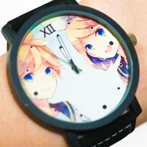 腕時計 アナログ オシャレ 初音ミク レン 2人 ボーカロイド ボカロ 鏡音リン デザインウォッチ かわいい