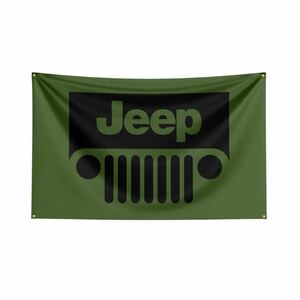 即納　送料無料　約150x90 特大フラッグ　旗　jeep ジープ ガレージ　レネゲード　ラングラー　チェロキー　グランドチェロキー　　　