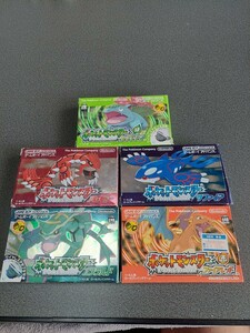 任天堂　ポケットモンスター　ソフト　5本まとめ売り　ルビー　エメラルド　サファイア GBA 箱説付　ゲームソフト ゲームボーイアドバンス