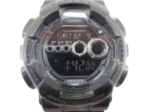 k70607-ap [送料650円]中古◇CASIO G-SHOCK ジーショック Gショック GD-100 SERIES デジタル メンズ 腕時計 ブラック [154-231210]