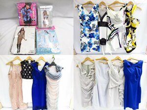 ドレス + コスプレ衣装 まとめ売り 計22点 ドレス ミニ キャバクラ キャバ嬢 ホステス クラブ お水 サイズMIX 中古品 ◆3580