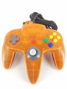 ニンテンドー64 N64 コントローラー　クリアオレンジ　中古【1円スタート!!】