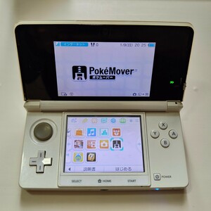 3DS SDカード 8GB ポケモンバンク ポケムーバー有 中古品 動作確認済み アイスホワイト バッテリーOK 