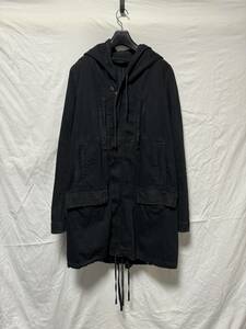 RICK OWENS DRKSHDW ブラックデニム モッズコート DU 7750