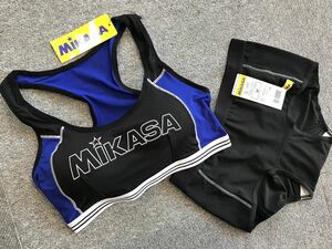 MIKASA スポーツブラ ショーツ セット　Mサイズ カラー：ブルー/ブラック