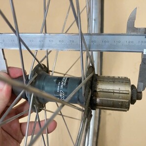 [中古品]SHIMANO DEORE LX ハブ 26インチ クリンチャー 前後ホイールセットの画像4