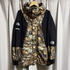 【国内正規品】2016AW Supreme x The North Face／Mountain Light Jacket Leaves M 枯葉マンパ TNF