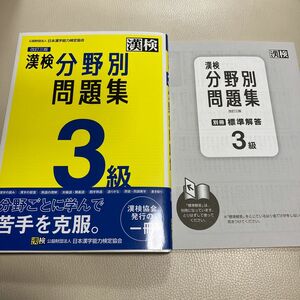 【美品】漢検 3級 分野別問題集 改訂三版　解答付き