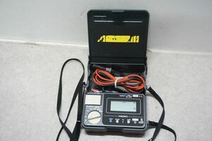 [SK] [T167560] HIOKI 日置 IR 4051 デジタル絶縁抵抗計 INSULATION TESTER 測定ケーブル付き